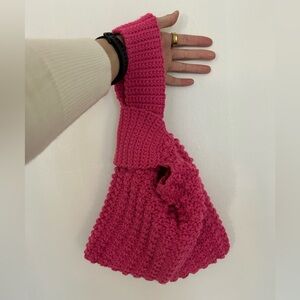 Pink Knitted Handbag
